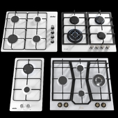 A set of gas cooktops (white)