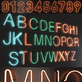 neon letter alphabet_ modules