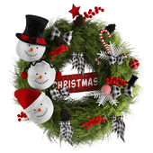 Decorative Snowman Wearth Christmas Set