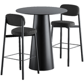 Circula Bar Table and Residence Chair by Jean Couvreur