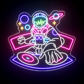 DJ Astronaut Neon Sign