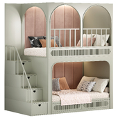 Кровать дизайнерская двухуровневая Kids room 19