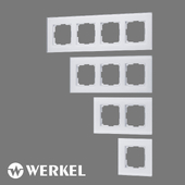 ОМ Рамки из закаленного стекла для розеток и выключателей Werkel серия Senso белый матовый