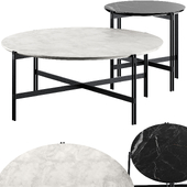 Duo side and coffee table by Perez Ochando