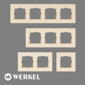 ОМ Рамки из матового пластика для розеток и выключателей Werkel серия Slab айвори