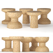 Cork Family side tables by Vitra