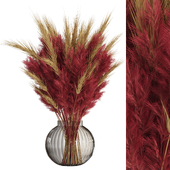 Dried Wheat and Pampas decorative bouquet 13