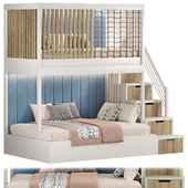 Кровать дизайнерская двухуровневая Kids room 22