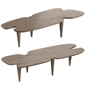 Solid wood coffee table CONTOUR