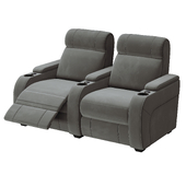PARAMOUNT faux suede 2 HOME CINEMA seating