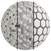 FB822 Ceramic Tiles MARBLE MOSAIC | 3MAT | 4k | Seamless
