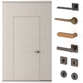 Minimalistic door and handles