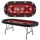 ACEM 90.5'' 10 - Player Rubberwood Poker Table