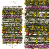 3D model of a dried flower panel