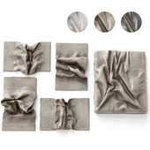 Panel imitating fabric folds
