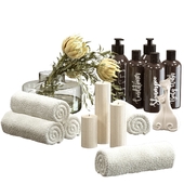 Decorative set for the bathroom with candles