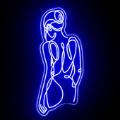 Woman Silhouette Neon Sign