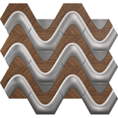 Wooden Waves Wood Panel