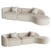 Three-Seat Curved Sofa