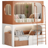 Кровать дизайнерская двухуровневая Kids room 29