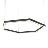 Hanging hexagonal profile lamp