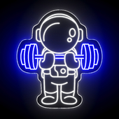 Astronaut Workout Neon Sign