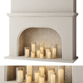 Fireplace with candles