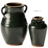Zara Home - Green Ceramic Vases with Handles
