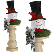Three Christmas Decorative Snowman set