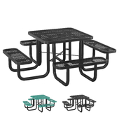 Table with seats metal outdoor