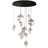 Chandelier/pendant lamp with spherical suspensions IT-Moon-10