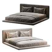 Modern White Upholstered Panel Bed