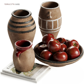 Pottery Barn - Fairfax Terracotta Vases Decoration Set