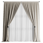 Curtains are light with tulle