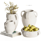 Pottery Barn - Joshua Vases and Centerpiece Decoration Set
