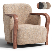 Ambie Walnut Wood Accent Chair by Jake Arnold