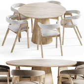 Trever dining set by chair and table