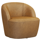 Restoration Hardware Emilia Leather Lounge Chair
