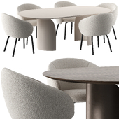 VIDA dining table by davis furniture and Chair Nebula Tube