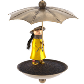 Metal feeder "Girl with an umbrella"