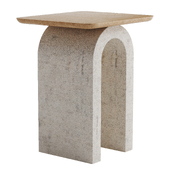 Aspen Sculptural Marble-Top Side Table | Aspen Marble Top Side Table
