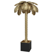 Vintage brass palm lamp