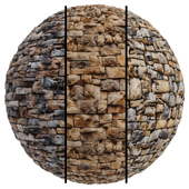 FB851 Building Stone Wall Tile | 3mat | 4k | PBR