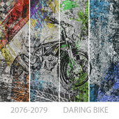Wallpapers/Daring bike/Designer wallpaper/Panel/Photo wallpaper/Fresco