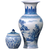 Chinese traditional decorative porcelain ceramic vase
