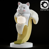 Cat figurine (Banana cat)