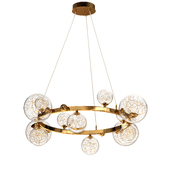 Miglobe Gold 12 Light Glass Globe LED Chandelier