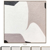 Plaster two square photo frames D-181