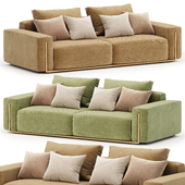 Cotton Linen Upholstered 3Seater Sofa