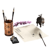Chinese calligraphy set